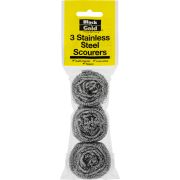 STAINLESS STEEL SCOURERS 3PK
