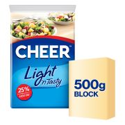 LIGHT & TASTY CHEDDAR CHEESE BLOCK 500GM