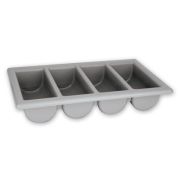 4 COMPARTMENT CUTLERY BOX GREY 45045GY 1EA