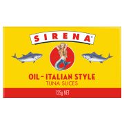 TUNA SLICES OIL ITALIAN STYLE 125GM