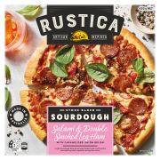 RUSTICA SALAMI & DOUBLE SMOKED LEG HAM SOURDOUGH PIZZA 430GM