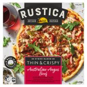 RUSTICA AUSTRALIAN ANGUS BEEF THIN & CRISPY PIZZA 370GM