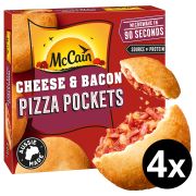 CHEESE AND BACON PIZZA POCKETS 400GM