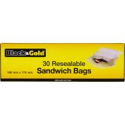 SANDWICH BAGS RESEALABLE 30S