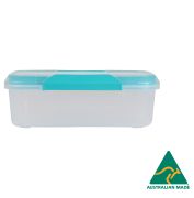 OBLONG CONTAINER WITH CLIP LIDS 2L