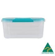 OBLONG CONTAINER WITH CLIP LIDS 7L