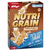 NUTRI GRAIN VANILLA MALT 25% LESS SUGAR 450GM