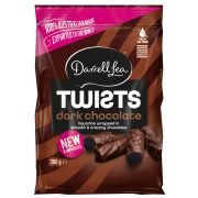 DARK CHOC LIQUORICE TWISTS 200GM