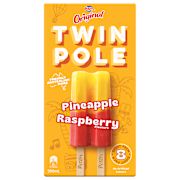 PINEAPPLE & RASPBERRY TWIN POLE ICE BLOCK 8S