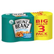 BAKED BEANS NO ADDED SALT 3X300GM