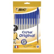 CRISTAL PEN BLUE POUCH 10PK