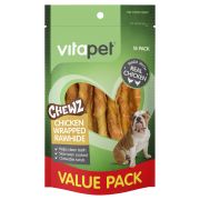 CHICKEN WRAPPED SPIRAL RAWHIDE CHEW 18S