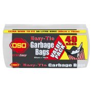 EASY TIE GARBAGE BAGS 40S