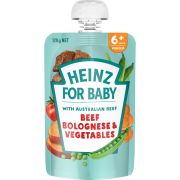 BEEF BOLOGNESE & VEGETABLES BABY FOOD 120GM