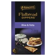 FLATBREAD DIPPERS CRACKERS OLIVE & FETTA 130GM