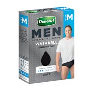 BLACK MEDIUM MENS REUSABLE BRIEF 1PK