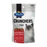 WITH BEEF & LIVER CRUNCHERS DRY CAT FOOD 100GM