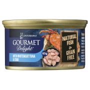 GOURMET D-LITE WHITEMEAT TUNA AND CRAB WET CAT FOOD 85GM