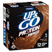 CHOCOLATE UP&GO ENERGIZE LIQUID BREAKFAST 12X250M