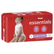 ESSENTIALS TODDLER SIZE 4 NAPPIES 46S