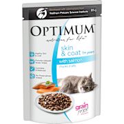 SALMON CHUNKS IN JELLY SKIN & COATS CAT FOOD 85GM