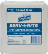 SERVRITE WHITE DISPENSER NAPKIN 1PLY (CA-NAPSR1W) 500S