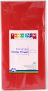 RED PLASTIC TABLE COVER 1EA