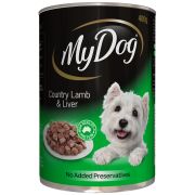 COUNTRY LAMB & LIVER DOG FOOD 400GM