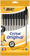 CRISTAL PEN BLACK POUCH 10PK