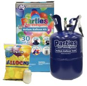 HELIUM TANK WITH 9IN BALLOONS & RIBBONS 1PK