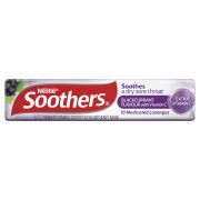 SOOTHERS BLACKCURRENT MEDICATED LOZENGES 45GM