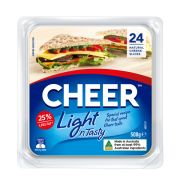 LIGHT & TASTY CHEDDAR CHEESE SLICES 500GM
