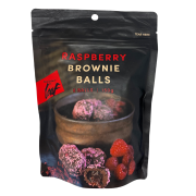 RASPBERRY BROWNIE BALLS 150GM