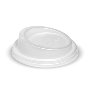 BIOPLASTIC COFFEE LID CLEAR OPAQUE SMALL 80MM 50S