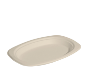 ENVIROBOARD NATURAL SMALL OVAL PLATE 6.5 INCHES 125S