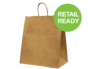 MEDIUM PAPER HOME MEAL DELIVERY BAG TWISTED PAPER HANDLES 25S