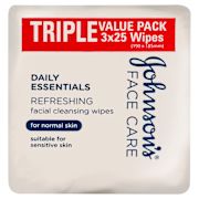 J&J CLN FACE WIPES VAL/P#3X25S