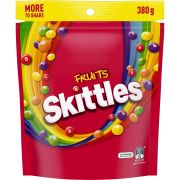 SKITTLES FRUITS POUCH 380GM