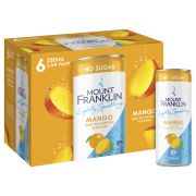 LIGHTLY SPARKLING FLAVOURS WATER MANGO CANS 6X250ML