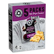 SEA SALT & BALSAMIC VINEGAR DELI STYLE CRACKERS 5 PACK 130GM