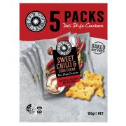 CHEESE & SWEET CHILLI DELI STYLE CRACKERS 5 PACK 130GM