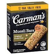 ORIGINAL FRUIT FREE MUSELI BARS 12PK