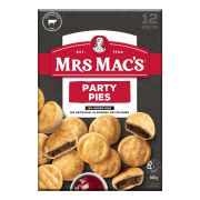 BEEF PARTY PIES 12 PACK 550GM