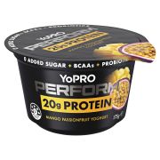 YOPRO PERFORM MANGO & PASSIONFRUIT YOGHURT 175GM