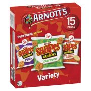 SHAPES SNACKS VARIETY MP BOX 375GM