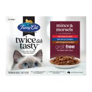 TWICE AS TASTY MINCE & MORSELS WET CAT FOOD 12X80GM