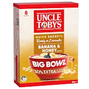 QUICK OATS BIG BOWL BANANA & HONEY BREAKFAST CEREAL 8PK