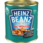 BAKED BEANS SALT REDUCED RING TOP 220GM