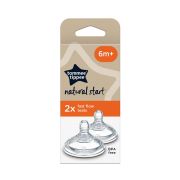 NATURAL START BABY BOTTLE TEATS FAST FLOW 6+ MONTHS 2PK