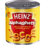 ALPHAGHETTI PASTA LETTERS IN TOMATO SAUCE 220GM